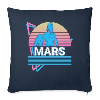 Mars God War Ancient Roman Mythology Retro - Sofa pillowcase 17,3'' x 17,3'' (45 x 45 cm) - navy - Front