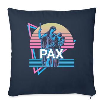 Pax Dieu de la Paix Mythologie romaine antique R - Housse de coussin décorative 45 x 45 cm - bleu marine - Devant
