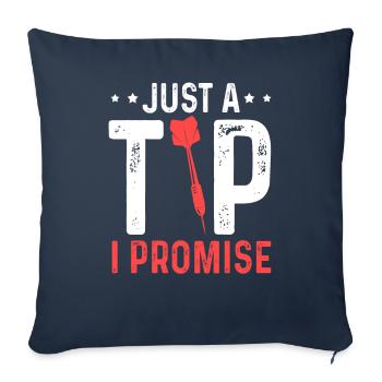 Juste un conseil que je promets à Darts Jersey Darts Team - Housse de coussin décorative 45 x 45 cm - bleu marine - Devant