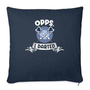 Entraînement aux fléchettes Joueur de fléchettes Opps I Darted Cadeau - Housse de coussin décorative 45 x 45 cm - bleu marine - Devant