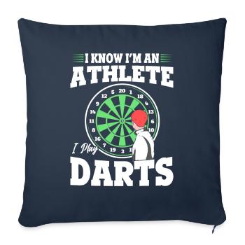 Darts Sportsman Darts Player Athlete Play Darts - Sofa pillowcase 17,3'' x 17,3'' (45 x 45 cm) - navy - Front