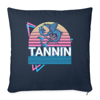 Tanin Tunnanu Créatures mythiques Mythologie juive Retr - Housse de coussin décorative 45 x 45 cm - bleu marine - Devant