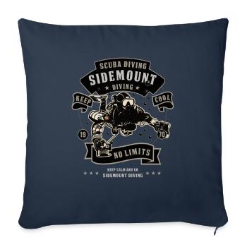 Sidemount Tauchen Keep Calm Höhlentauchen Geschenk - Sofakissenbezug 45 x 45 cm - Navy - Vorne