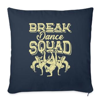 breakdance squad - Sofa pillowcase 17,3'' x 17,3'' (45 x 45 cm) - navy - Front