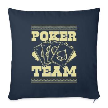 Poker Team - Sofa pillowcase 17,3'' x 17,3'' (45 x 45 cm) - navy - Front