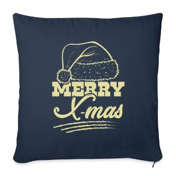 Merry X-Mas - Sofa pillowcase 17,3'' x 17,3'' (45 x 45 cm) - navy - Front