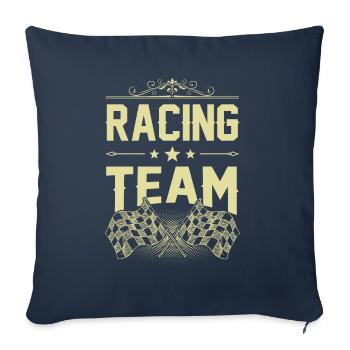 Équipe de course - Housse de coussin décorative 45 x 45 cm - bleu marine - Devant