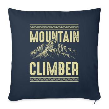 Alpinistes - Housse de coussin décorative 45 x 45 cm - bleu marine - Devant