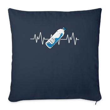 Water Bottle Flipping Flaschendrehen - Sofakissenbezug 45 x 45 cm - Navy - Vorne