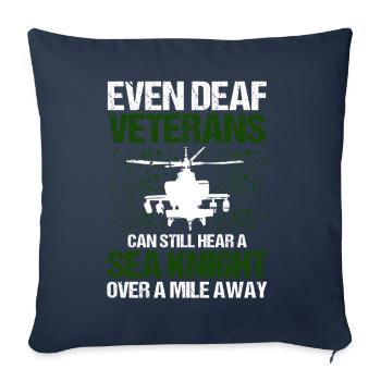 Pigeon Veteran Helicopter - Sofa pillowcase 17,3'' x 17,3'' (45 x 45 cm) - navy - Front