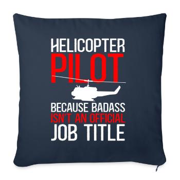 Helicopter Pilot Gift - Sofa pillowcase 17,3'' x 17,3'' (45 x 45 cm) - navy - Front