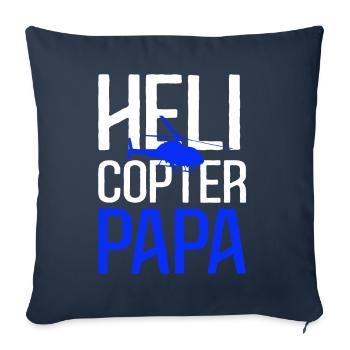 Helicopter Papa - Sofa pillowcase 17,3'' x 17,3'' (45 x 45 cm) - navy - Front