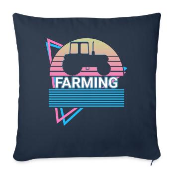 Agriculture Retro Farmer - Sofa pillowcase 17,3'' x 17,3'' (45 x 45 cm) - navy - Front
