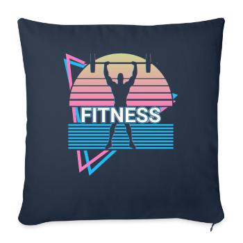 Fitness Retro Gym Sports - Sofa pillowcase 17,3'' x 17,3'' (45 x 45 cm) - navy - Front
