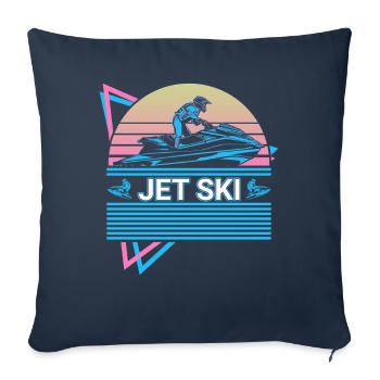 Jet Ski Retro - Sofa pillowcase 17,3'' x 17,3'' (45 x 45 cm) - navy - Front