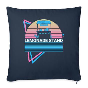 Stand de limonade rétro - Housse de coussin décorative 45 x 45 cm - bleu marine - Devant