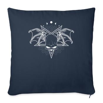 Gothic Skull Pentagram Moon Phases Goth - Sofakissenbezug 45 x 45 cm - Navy - Vorne