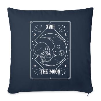Tarot Card Gothic Skull Moon Goth The Moon - Sofa pillowcase 17,3'' x 17,3'' (45 x 45 cm) - navy - Front
