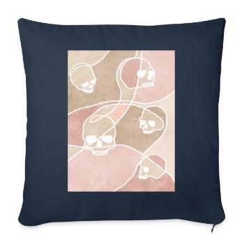Bohemian Aesthetic Gothic Skull Goth Retro Pastel - Sofakissenbezug 45 x 45 cm - Navy - Vorne