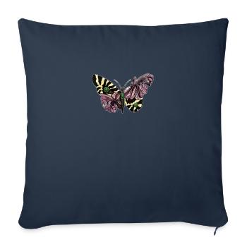 Avant Garde Aesthetic Weirdcore Butterfly Hippie - Sofa pillowcase 17,3'' x 17,3'' (45 x 45 cm) - navy - Front