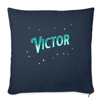 Victor Namen personalisiert - Sofakissenbezug 45 x 45 cm - Navy - Vorne