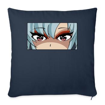 Avant Garde Aesthetic Anime Girl Eyes - Sofa pillowcase 17,3'' x 17,3'' (45 x 45 cm) - navy - Front