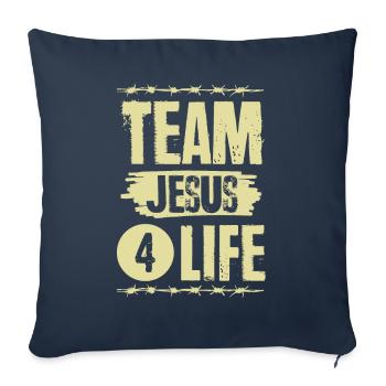 Team Jesus - Sofa pillowcase 17,3'' x 17,3'' (45 x 45 cm) - navy - Front