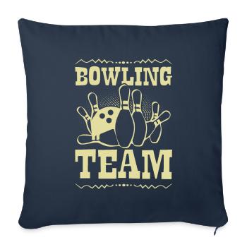 Équipe de bowling - Housse de coussin décorative 45 x 45 cm - bleu marine - Devant