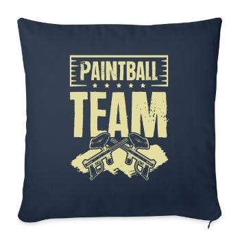 Équipe de paintball - Housse de coussin décorative 45 x 45 cm - bleu marine - Devant