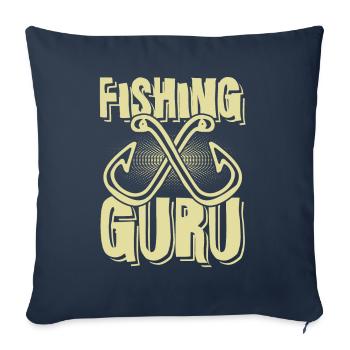 Fishing Guru - Sofa pillowcase 17,3'' x 17,3'' (45 x 45 cm) - navy - Front