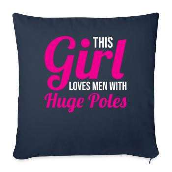 Fun Pole Vault Pole Vault Pole Vault - Sofa pillowcase 17,3'' x 17,3'' (45 x 45 cm) - navy - Front