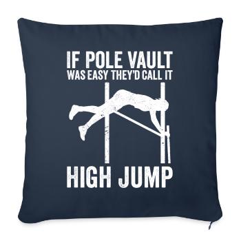 Fun Perle Vault Saut à la perche Saut à la perche - Housse de coussin décorative 45 x 45 cm - bleu marine - Devant