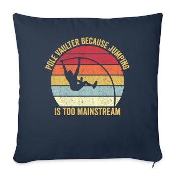 Fun Pole Vault Pole Vault - Sofa pillowcase 17,3'' x 17,3'' (45 x 45 cm) - navy - Front