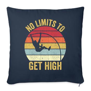 Saut à la perche amusant Saut à la perche - Housse de coussin décorative 45 x 45 cm - bleu marine - Devant