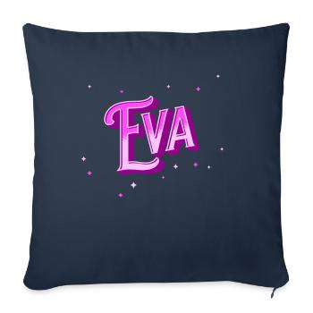 Eva name personalized - Sofa pillowcase 17,3'' x 17,3'' (45 x 45 cm) - navy - Front