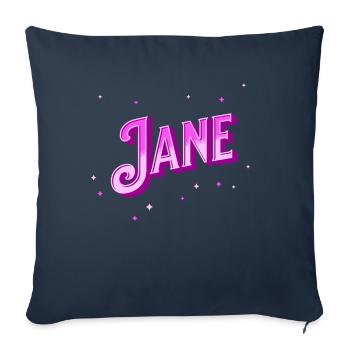 Jane name personalized - Sofa pillowcase 17,3'' x 17,3'' (45 x 45 cm) - navy - Front