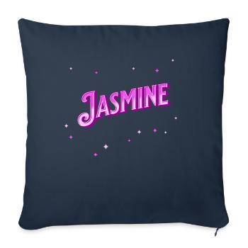 Jasmine Namen personalisiert - Sofakissenbezug 45 x 45 cm - Navy - Vorne