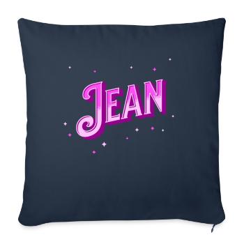 Jean name personalized - Sofa pillowcase 17,3'' x 17,3'' (45 x 45 cm) - navy - Front