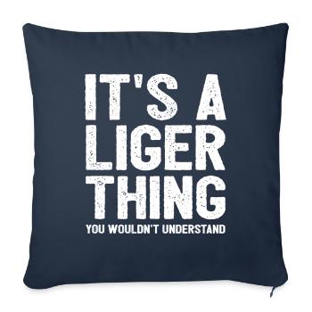 Cadeau amusant Liger - Housse de coussin décorative 45 x 45 cm - bleu marine - Devant
