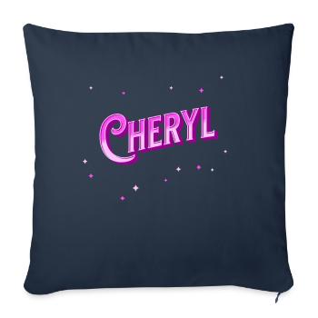 Cheryl name personalized - Sofa pillowcase 17,3'' x 17,3'' (45 x 45 cm) - navy - Front