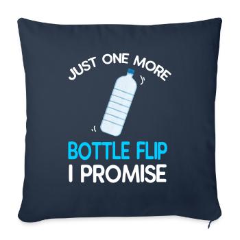 Water Bottel Flipping Geschenk Flaschendrehen - Sofakissenbezug 45 x 45 cm - Navy - Vorne