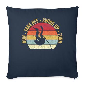 Lustiger Stabhochsprung Stabhochsprung - Sofakissenbezug 45 x 45 cm - Navy - Vorne