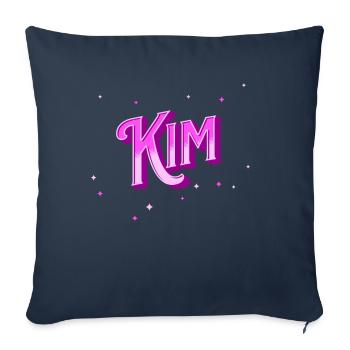Kim Namen personalisiert - Sofakissenbezug 45 x 45 cm - Navy - Vorne