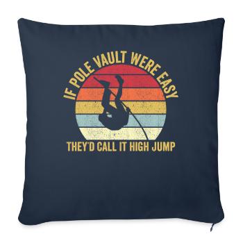 Fun Pole Vault Pole Vault - Sofa pillowcase 17,3'' x 17,3'' (45 x 45 cm) - navy - Front