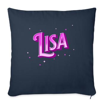 Lisa Namen personalisiert - Sofakissenbezug 45 x 45 cm - Navy - Vorne
