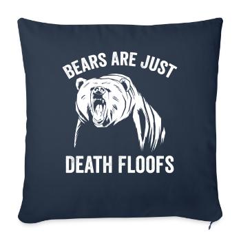 Les drôles d’ours ne sont que des nageurs de la mort - Housse de coussin décorative 45 x 45 cm - bleu marine - Devant
