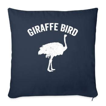 Funny Ostrich Giraffe Bird - Sofa pillowcase 17,3'' x 17,3'' (45 x 45 cm) - navy - Front