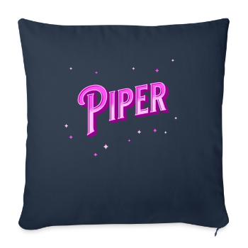 Piper Namen personalisiert - Sofakissenbezug 45 x 45 cm - Navy - Vorne