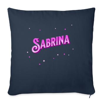 Sabrina's name personalized - Sofa pillowcase 17,3'' x 17,3'' (45 x 45 cm) - navy - Front