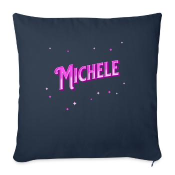 Michele name personalized - Sofa pillowcase 17,3'' x 17,3'' (45 x 45 cm) - navy - Front